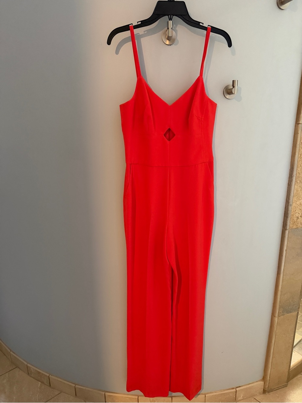 Trina Turk Vermilion Spaghetti-Strap Jumpsuit